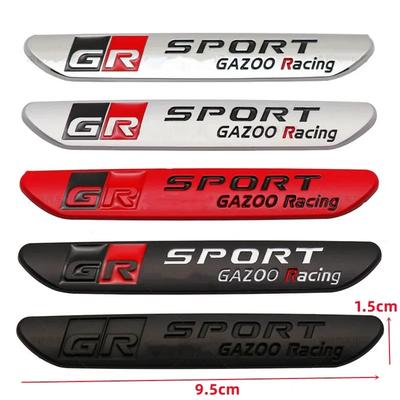 1 Pieza Emblema de Metal 3D GR Sport Gazoo Racing para Guardabarros Lateral Insignia Trasera para Maletero Pegatina Para GRsport C-HR RAV4 Corolla Camry
