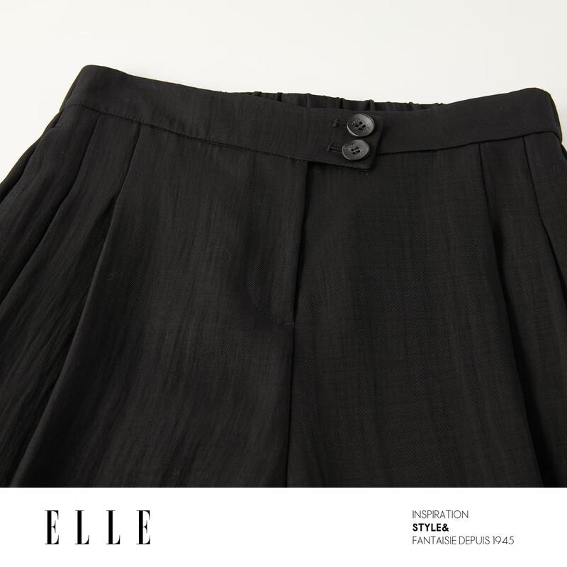 ELLE Women's Draped Wide-Leg Casual Pants