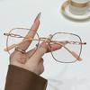 Metal Square Frame Myopia Glasses Ultra Light Comfortable Simplicity Lady and Gentleman Anti-Blue Light Eyeglasses 0 To -4.0