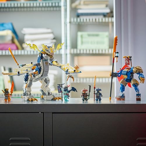 LEGO Ninjago Armure Méca du Cavalier du Dragon Rebelle Jouet, Cadeau d'Anniversaire, Briques de Construction, pour Garçons et Filles, Âges 8, 9 et 10, Élèves du Primaire, Pret