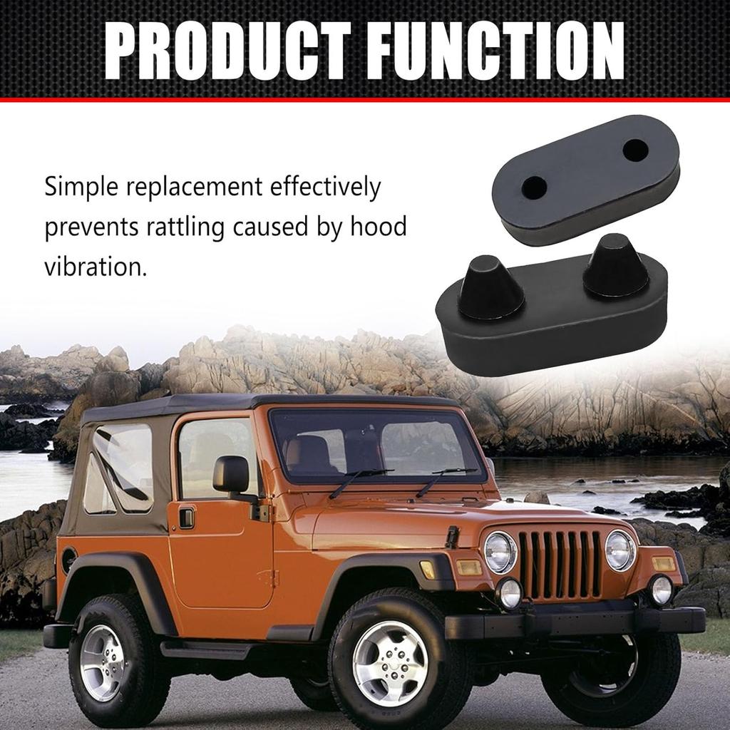 2PCS 4007541 Hood Latche Body Component Fender Bumpers Rubber Cushion Pad Parts Bump Stops Grommets J4007541 D4103 12031.02 Compatible with JE