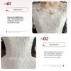 IELGY One-shoulder wedding dress women's fantasy slim sleeves lace bride Qidi plus size dress
