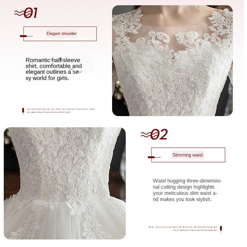 IELGY One-shoulder wedding dress women's fantasy slim sleeves lace bride Qidi plus size dress