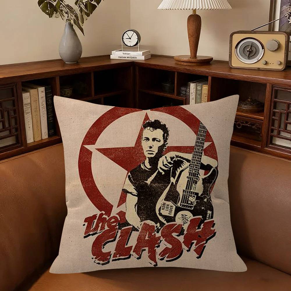 Rock Band The Album Clash Cushion Cushion Cover Pillowcase Upholstery Sofa Throw Pillow Home Decor Pillowcas