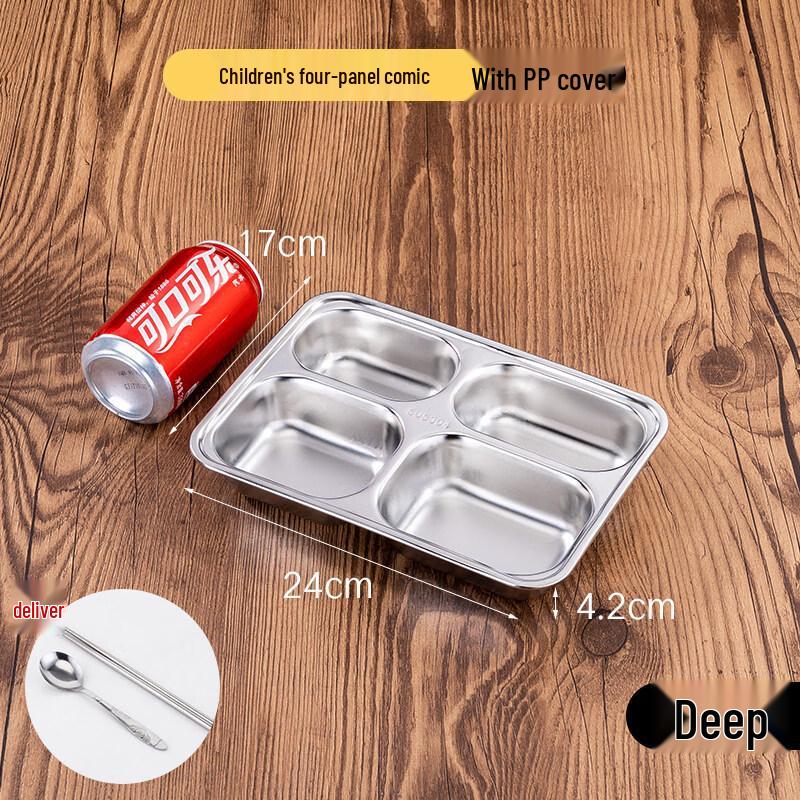 304 Stainless Steel Partitioned Meal Tray