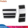Edelstahl-Autopedale für Ford Fiesta Mk7 2007 2008 2009 2010 2011 2012 Gas-Kraftstoff-Bremskupplungspedal-Abdeckungspad