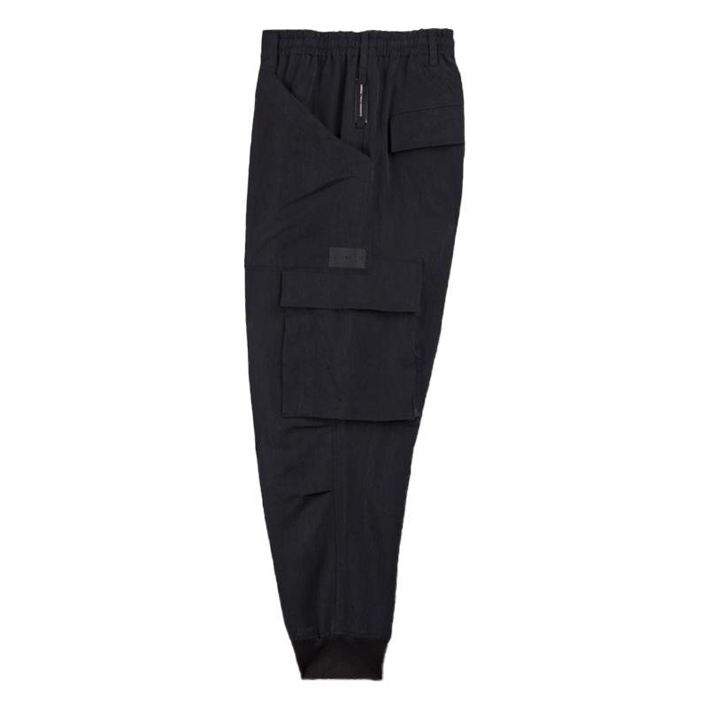 Y-3 Solid Color Loose Fit Cargo Pants Men Bottoms Black H63081