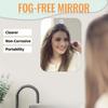 2 Pcs Shower Mirrors for Shaving Anti Fog Portable Shower Mirror with Removable Suction Cup Hook Unbreakable Acrylic Hanging Mirror for Camping