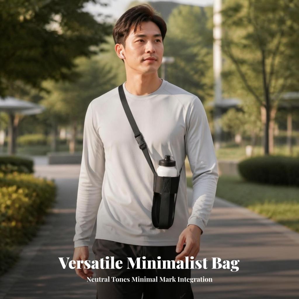 Crossbody Water Bottle Holder Sturdy with Strap for Hikers