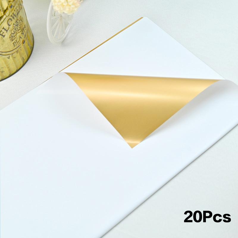20 Pcs Two-Sided Colored Flower Wrappers Waterproof Bouquet Packaging 58cm DIY Gift Wrapping Paper Flower Decoration