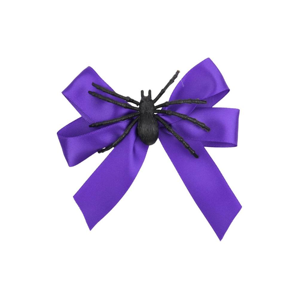 

Spider Theme Spider Hair Clip Funny Halloween Head Wear Party Wear Bowknot Hairpin Cosplay фиолетовый