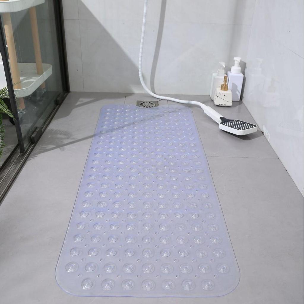 100x40 PVC Non-slip Bathtub Mat with Suction Cups - Waterproof Bathroom Floor Mat