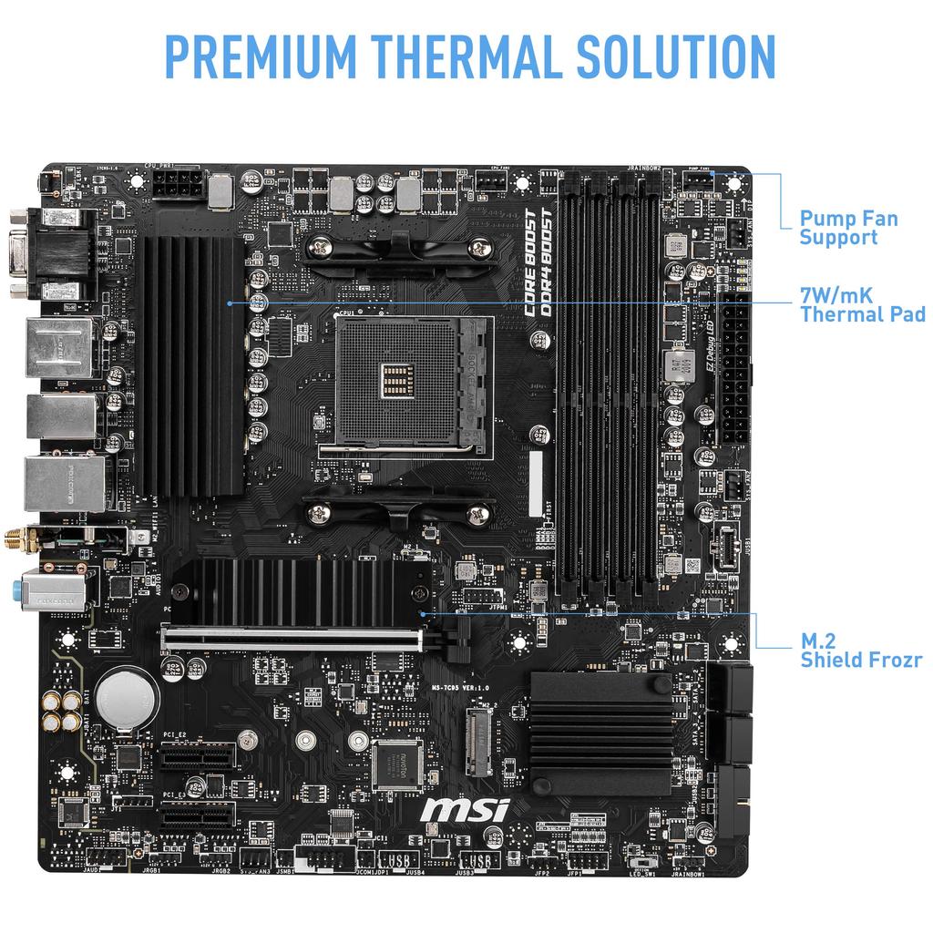 MSI B550M WiFi ProSeries AM4 DDR4 PCIe SATA USB Gen 1 PRO-VDH ?????? (AMD 4.0 6Gb/s M.2 3.2 Wi-Fi D-SUB/HDMI/DP Micro-ATX)