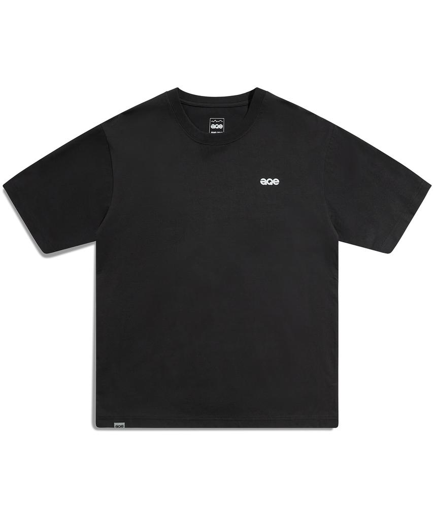 Peullukeu Aqe Sorona Graphic Short Sleeve T-Shirt Black Fst345
