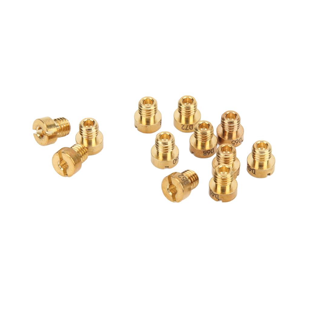 12Pcs Carburetor Main Jets Metal Carburetor Main Nozzle for Dellorto PHBG SHA SHB SHBC