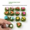 Model Mini Artificial Flower Cluster 6Pcs for Diorama Sand Table Railroad Scenery Layout Realistic Plant Decor Set