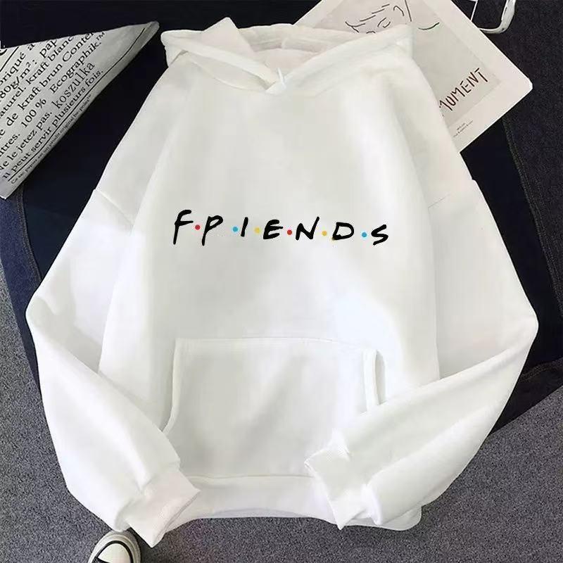 Women's Vintage Letter Print Hoodie Fleece Lined Loose Casual Pullover Hooded Sweatshirt Autumn Winter Top