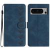 For Google Pixel 8 Pro Butterfly Imprinted Foldable Stand Shell Anti-fall PU Leather Wallet Phone Case