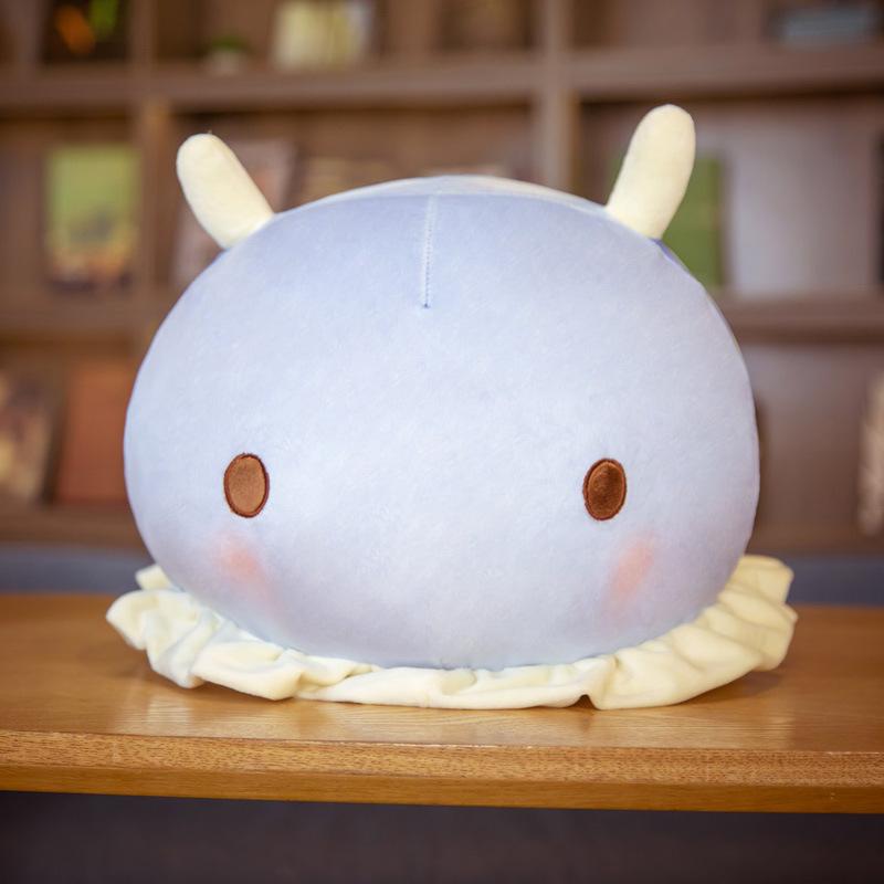 

Милая подушка-плед с ламантином, плюшевая игрушка, кукла, кукла морское животное, подушка для сна для девочки, спинка для дома, дивана 40*35cm（0.45kg） синий