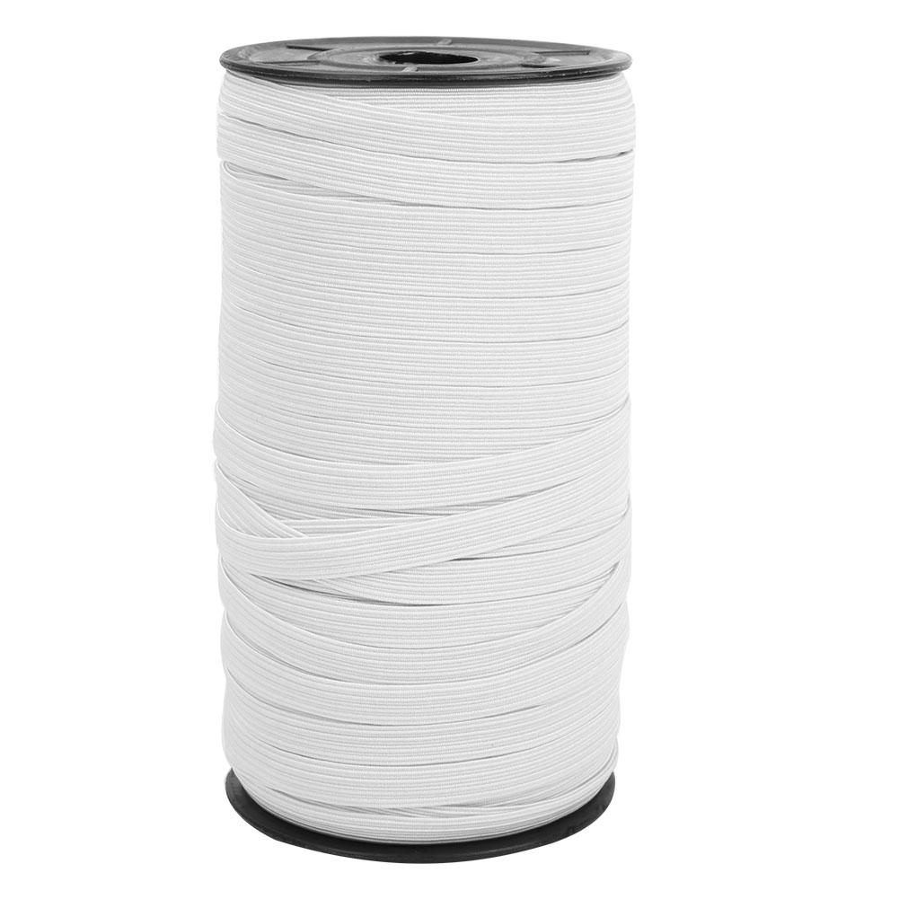 8mm 100yard Elastic Band Sewing Accessory Flat Knitted Elastic Craft for Clothing   (White)