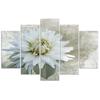 Five Piece Picture Canvas Print Vintage Beige Flower