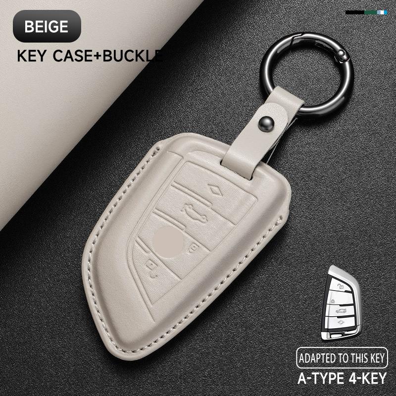

Genuine Leather Car Key Case Cover Key Bag For BMW X1 X3 X5 X6 X7 F20 F15 F16 F48 G20 G30 G01 G02 G05 Protect Set Accessories