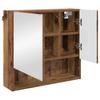 Bathroom Furniture Set 3 pcs Reclaimed Wood Effect Particleboard & Metal
