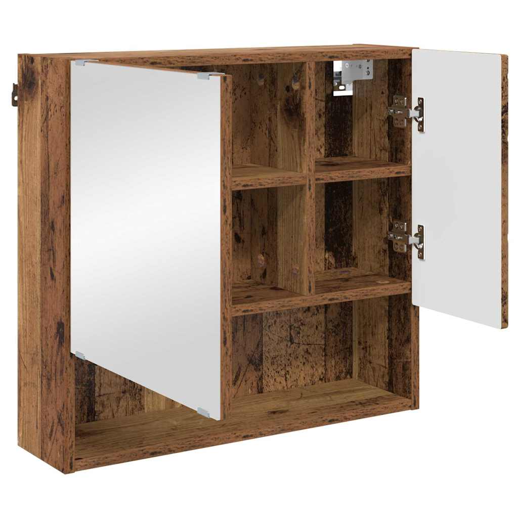 Bathroom Furniture Set 3 pcs Reclaimed Wood Effect Particleboard & Metal