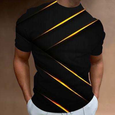 Heren Korte Mouw Mode 3D Geprint Heren T-shirt Ronde Hals Korte Mouw Zomer T-shirt