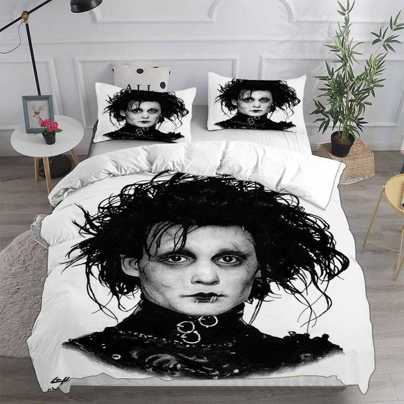 Edward Scissorhand’s Bedding Sets Comforter Quilt Bed Cover Duvet Cover Pillow Case 2-3 Pieces Sets Kids Adult Size
