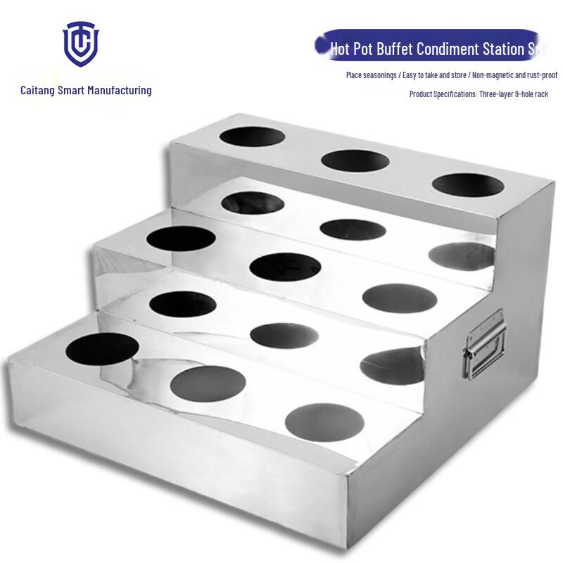 Stainless Steel Self-Service Condiment & Snack Display Stand