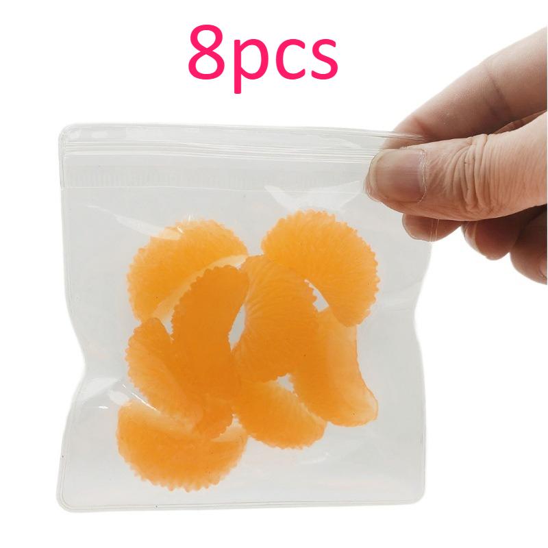 

8Pcs Squihsy Orange Segments Squeeze Toys Soft And Realistic Jelly Sensory Fidgets Toys For Adults Hand Exercise Squeeze Gifts