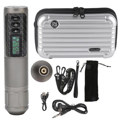2 in 1 Kabelloses Rotary Tattoo Pen Kit Kartuschennadel OLED-Display Hub 3,5 mm Tattoo-Leistung