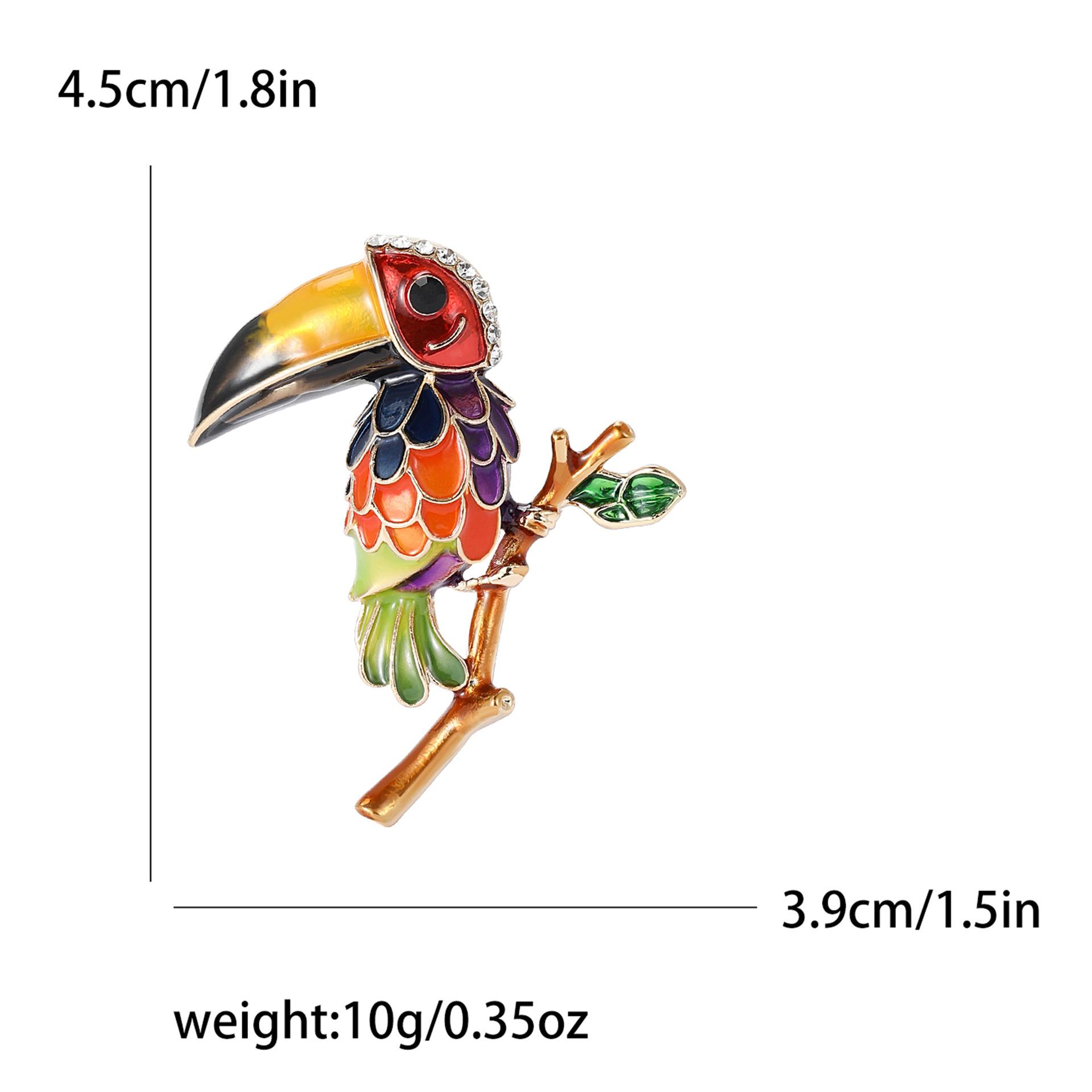 

Мультяшная Креативная Эмалевая Брошь-Попугай из Сплава Изысканная Универсальная Мужская и Женская Брошь-Корсаж для Костюма, Пальто, Декоративная Булавка