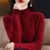 Autumn and Winter New Temperament Semi-turtleneck Twist Knitted Top Women's Thickened Loose Inner Bottoming Sweater Women's