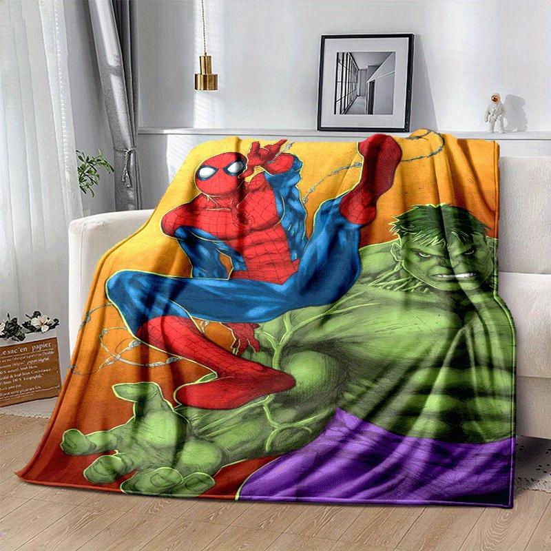 1pc Spider-Man The Hulk Printing Blanket - Soft, All-Season Throw for Office Blanket, | Personalized Gift with Adorable Cartoon Design