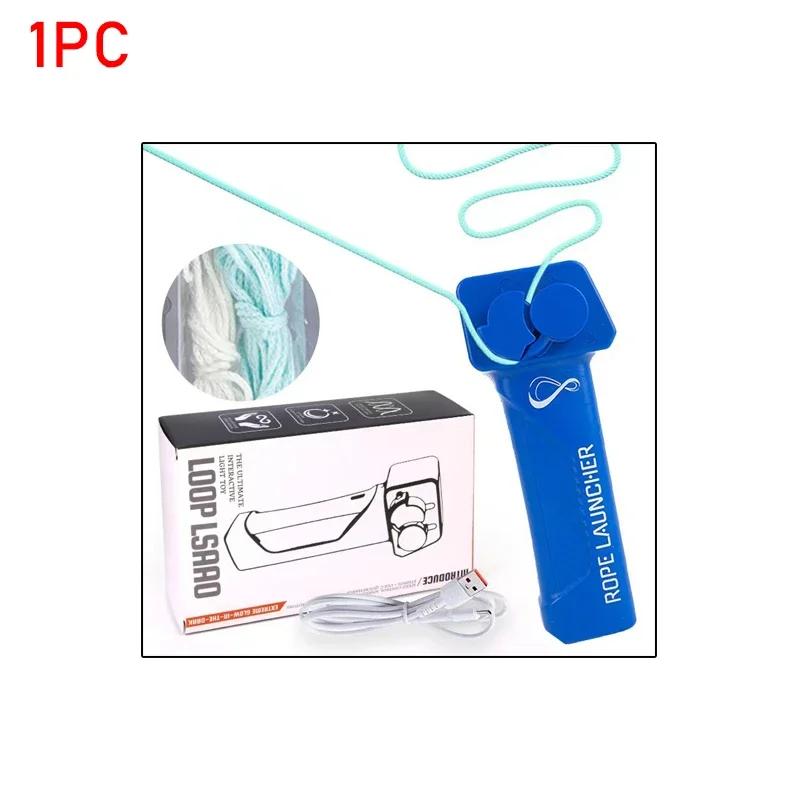 

10PCS Glow-in-the-dark Rope Launcher Handheld Can Adjust The Speed of The Rope Propulsion Novelty Stress Relieving Toys