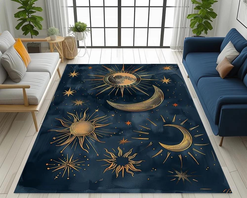 

Moon Series Area Rug Fashion Rug Ideal for Boys and Girls playroom, Bedroom, Study and Other Area Decorative Rugs 40x60cm
