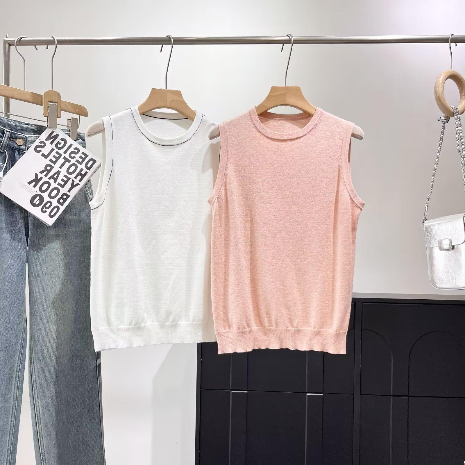 

BM&MD&ZA Women s Round Neck Sleeveless Knit Vest - Spring/Summer Collection Small