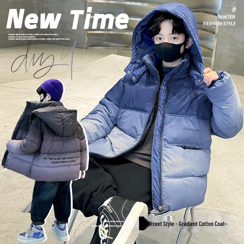 Boys' Winter 2025 Cotton-Padded Jacket - Thickened Down Coat for Kids