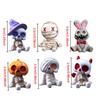 6PCS Halloween Funny Skeleton Mummy Ornaments, Mini Resin Miniature Statues, Halloween Scene Decoration Gifts