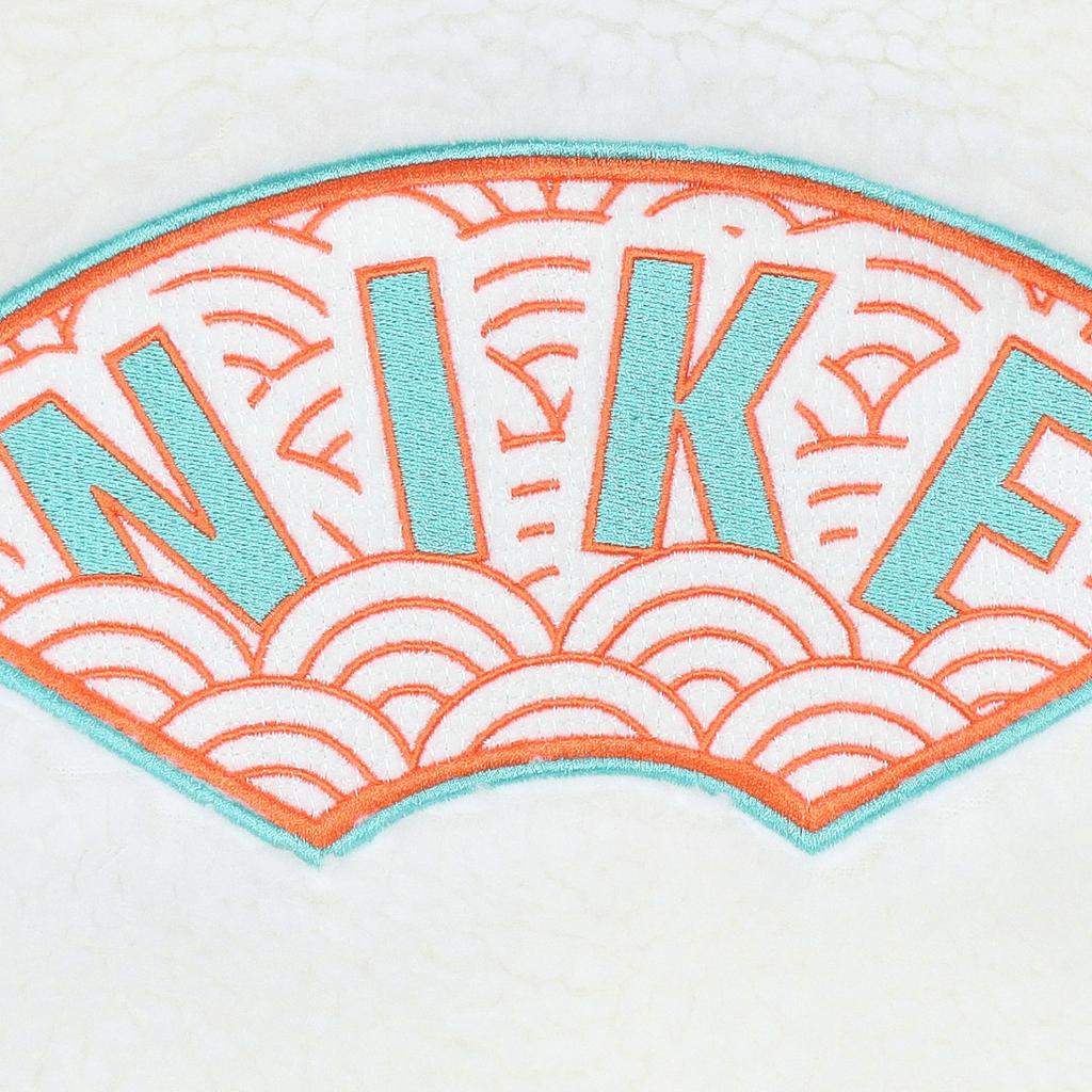 Nike Σειρά CNY Sherpa Fleece Μονόχρωμο Μπουφάν με Όρθιο Γιακά Γυναικείο Εξωτερικό Ρούχο Sail-White DQ5366-133