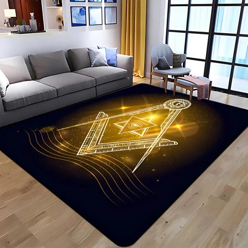 Masonic Illuminati Printed Pattern Carpet Kitchen Floor Mat Living Room Carpets Teen Bedroom Rug Decor Carpet Mat for Children