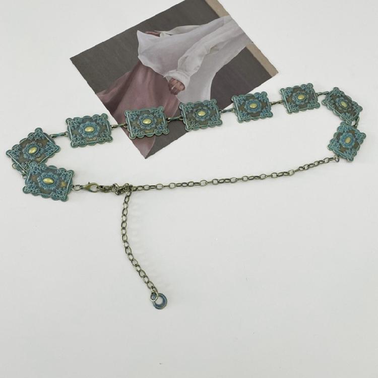 Dress Waist Chain Metallic Ethnic Chain Belt Body Chain Waist Jewellery Party Accessories Carved Waist Belt Body Jewelry