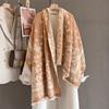 Luxury  Winter Cashmere Pashmina Shawl Lady Wrap Warm Winter Scarves Butterfly Letters Jacquard Female Stoles Scarf