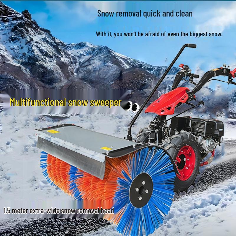 Snow Sweeper: 15HP Compact Push Snow Remover for Home and Property