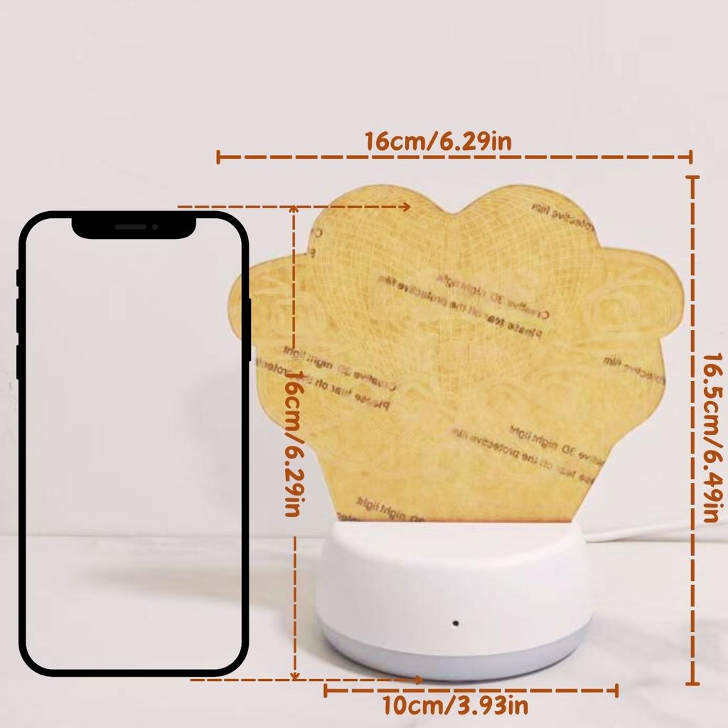 I Love You "heart-shaped 3D night light, USB powered, bedroom decoration, anniversary and Valentine's Day gifts