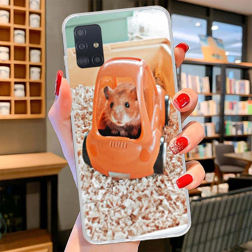 Cute Lovely Pet Hamster Cover Phone Case For Samsung Galaxy A12 A22 A32 A52 A72 A02S Phone Case Note 20 Ultra 10 S10 Plus A51 A7