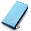 Levetta Stingray Leather Long YKK Mix Sky Light and Genuine Leather Wallet, Colors, L-Zip, Galuchat, Stingray, Blue, Blue, Men's Women's, [164-2stw]
