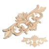 1Pc Classic Wood Carved Corner Applique Frame Unique Natural Floral Wood Carved Vintage Furniture Frame Wall Door Craft Decor